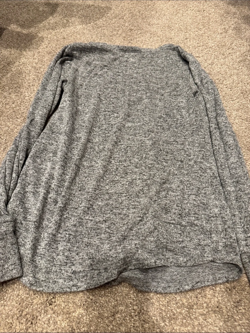 Justice Gray Marled Long Sleeve Top